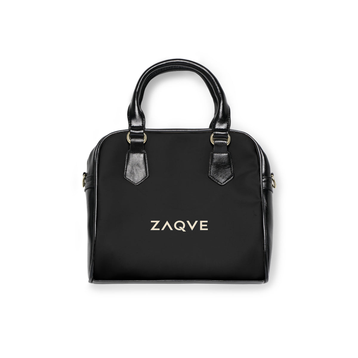 ZAQVE Noir Signature Shoulder Bag — Vegan Leather — product view