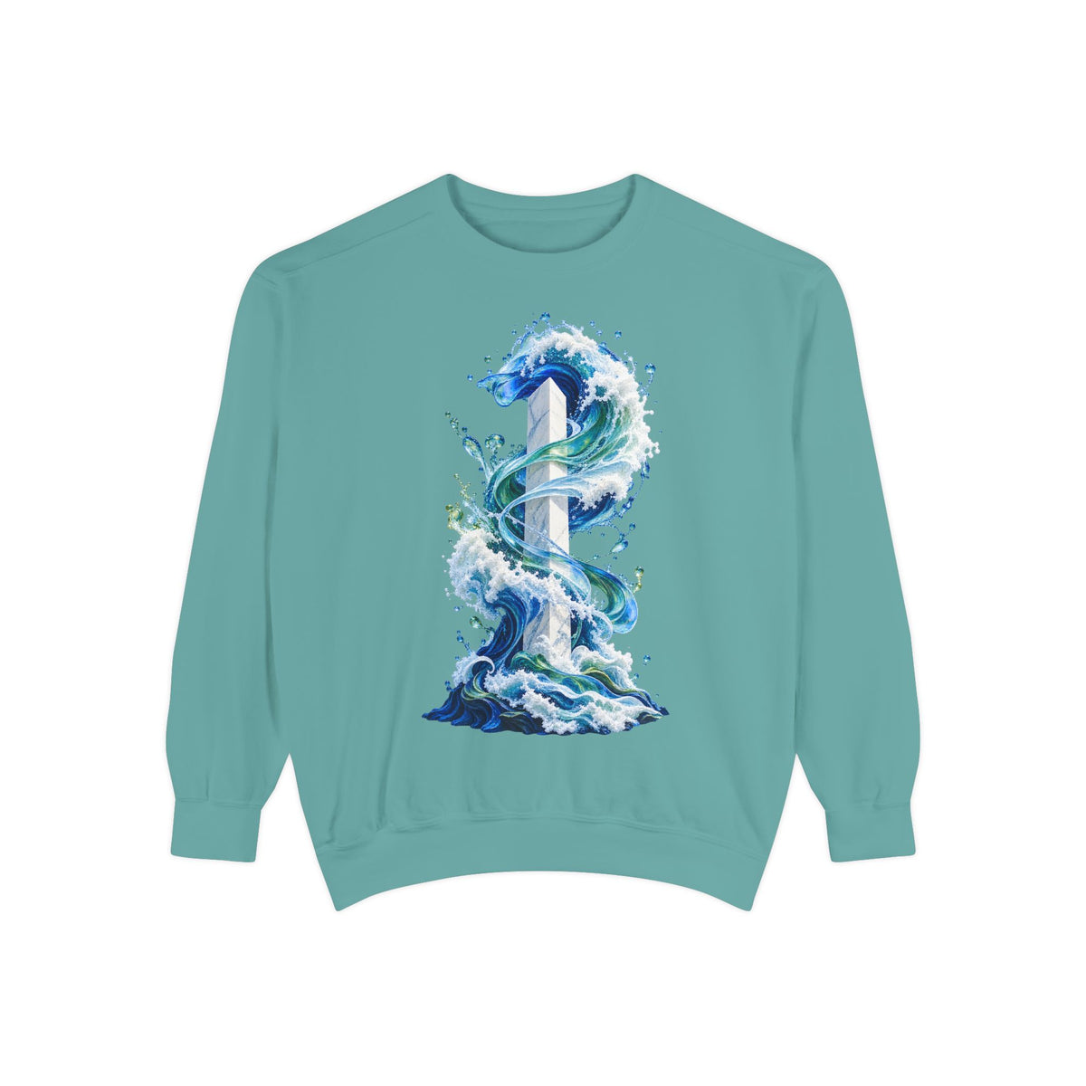 ZAQVE Tideline Monument Garment-Dyed Sweatshirt — product view