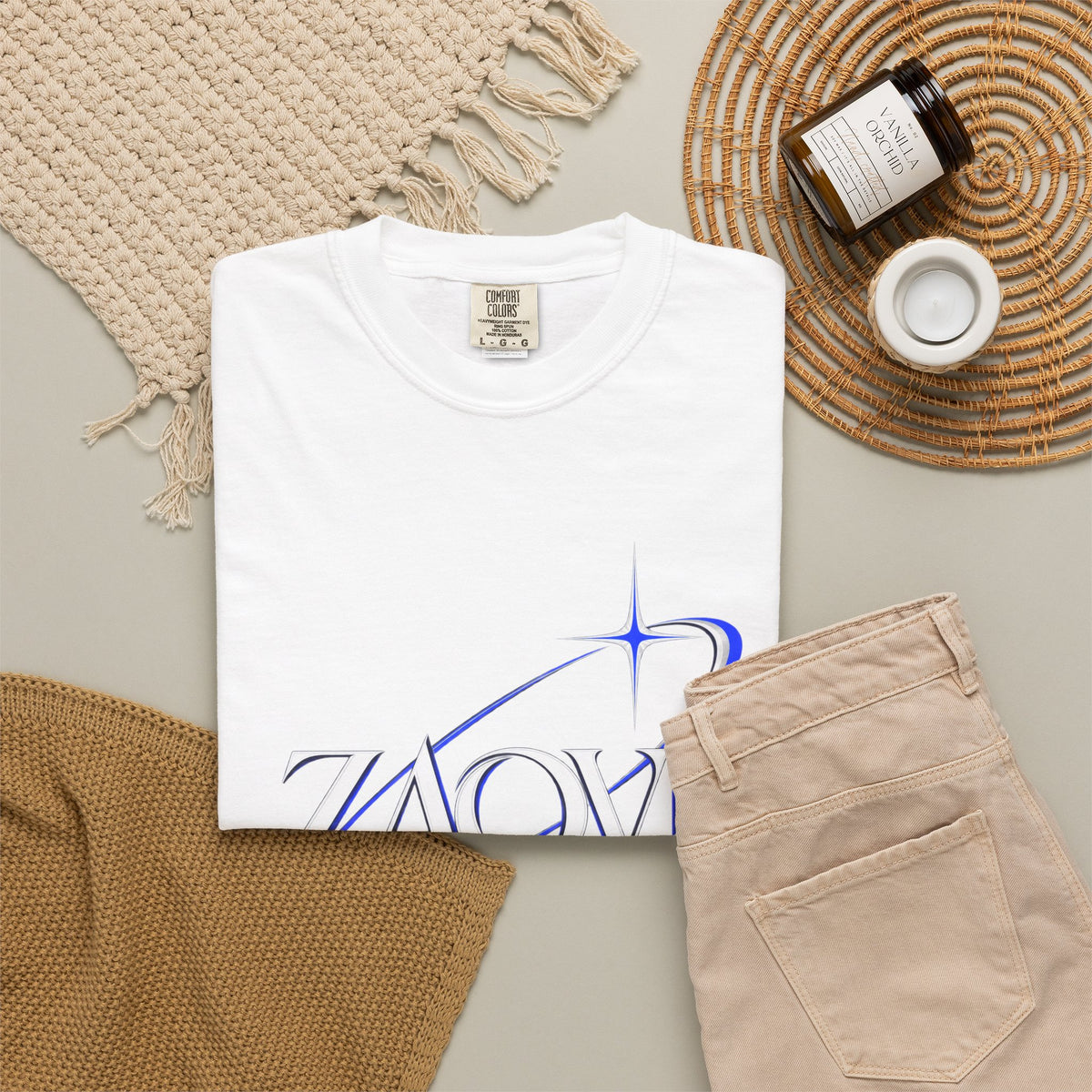 ZAQVE Orbit Signature Garment-Dyed Tee — product view