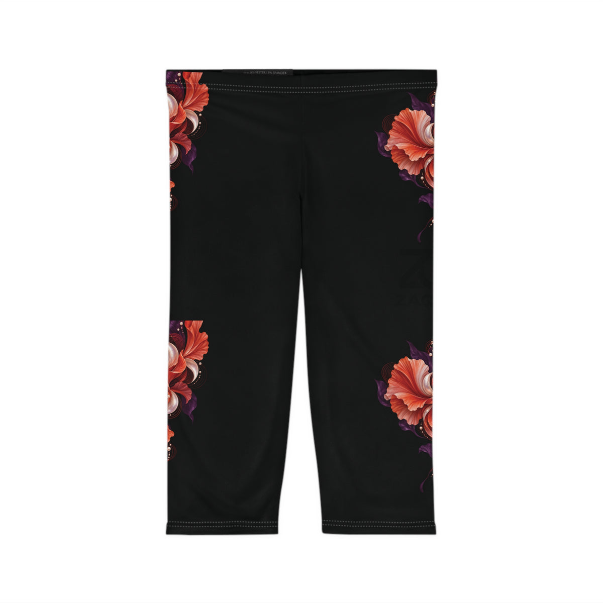 ZAQVE AURELIA Bloom Capri Leggings — supplier flat front view