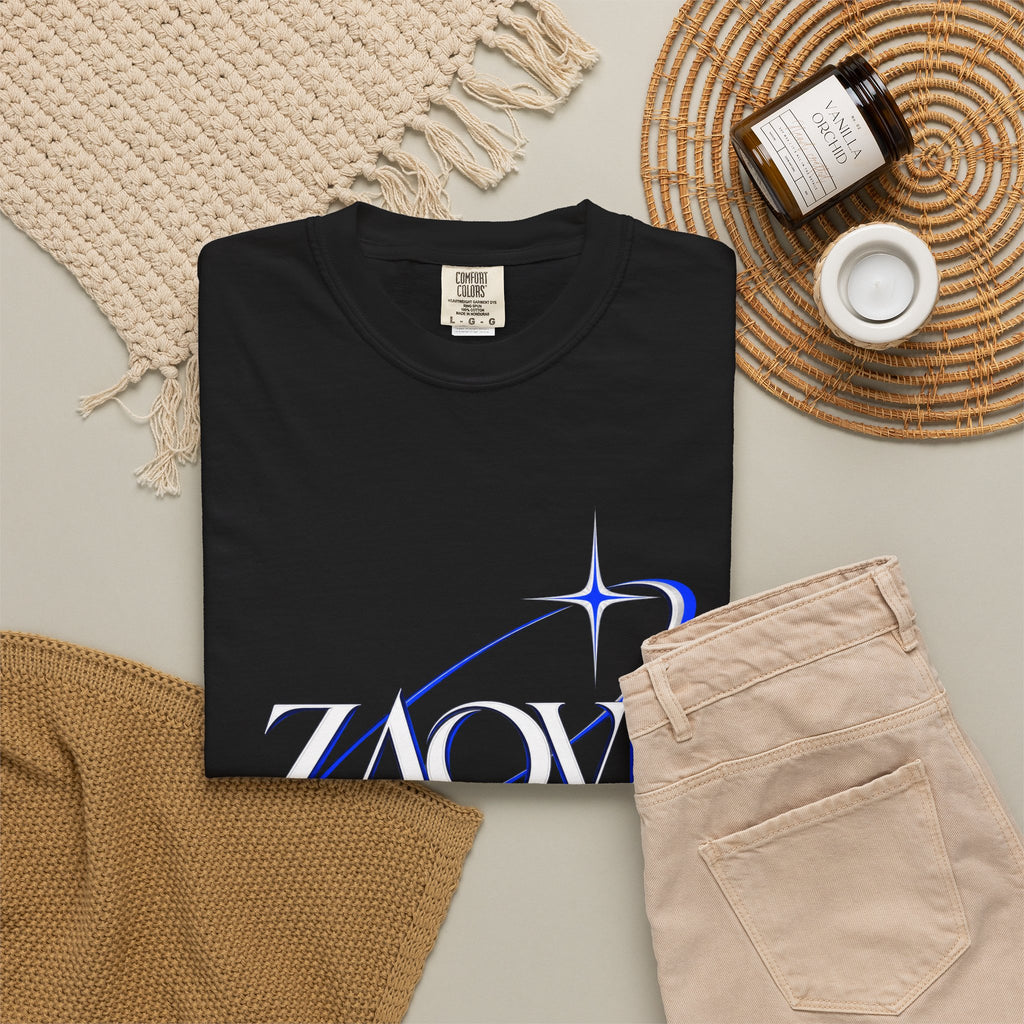 ZAQVE Orbit Signature Garment-Dyed Tee — product view