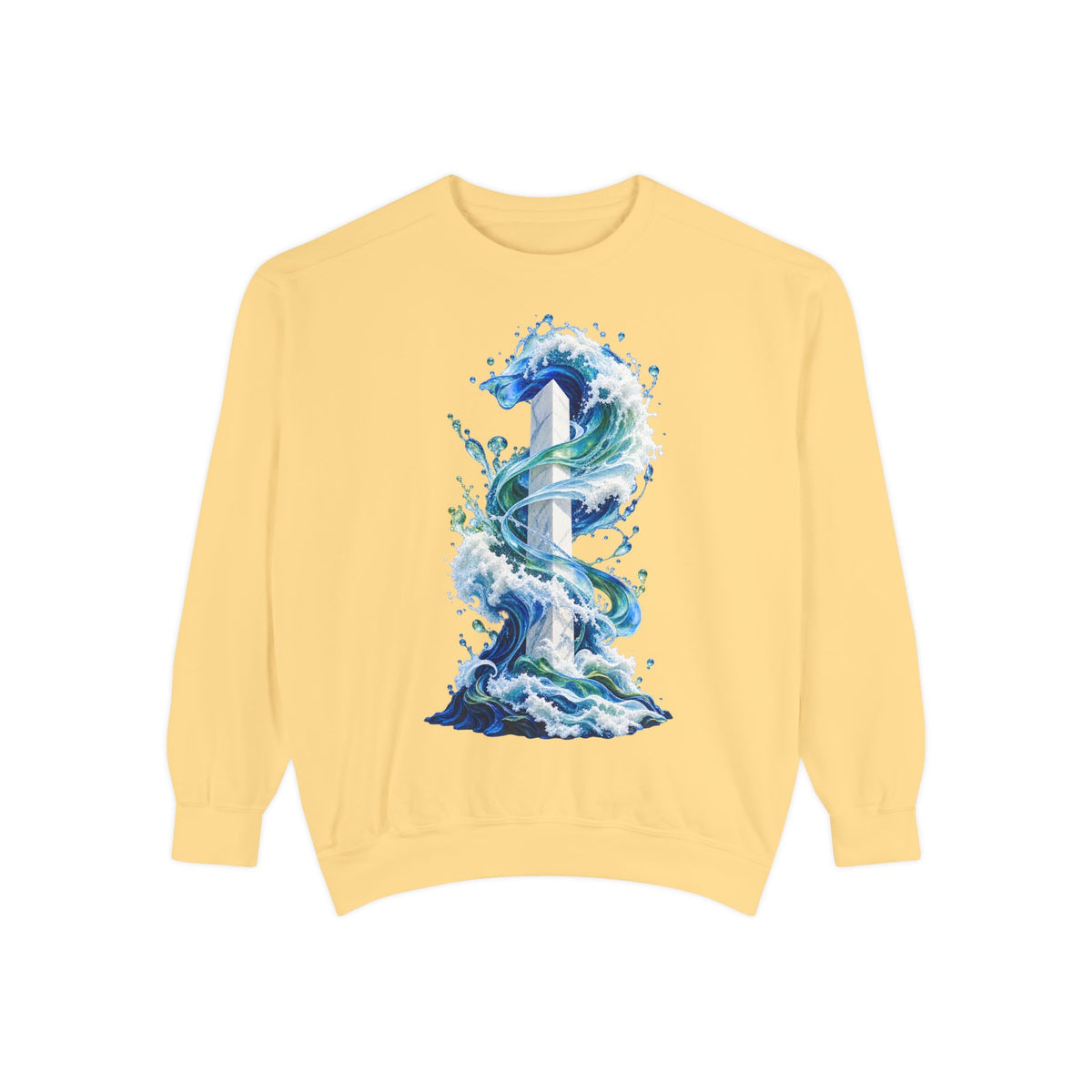 ZAQVE Tideline Monument Garment-Dyed Sweatshirt — product view