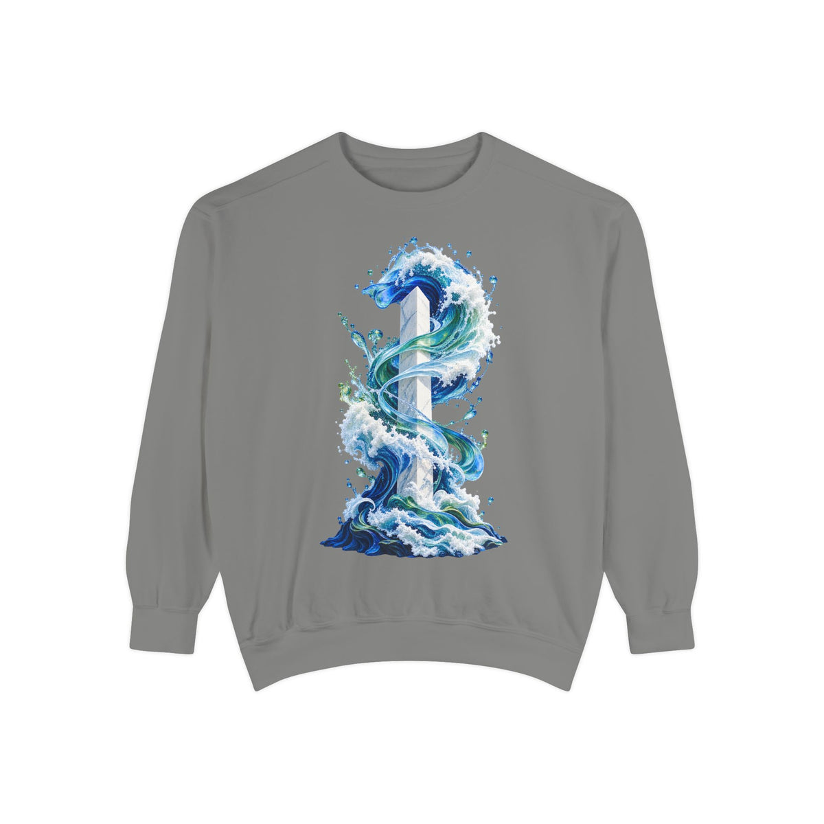 ZAQVE Tideline Monument Garment-Dyed Sweatshirt — product view