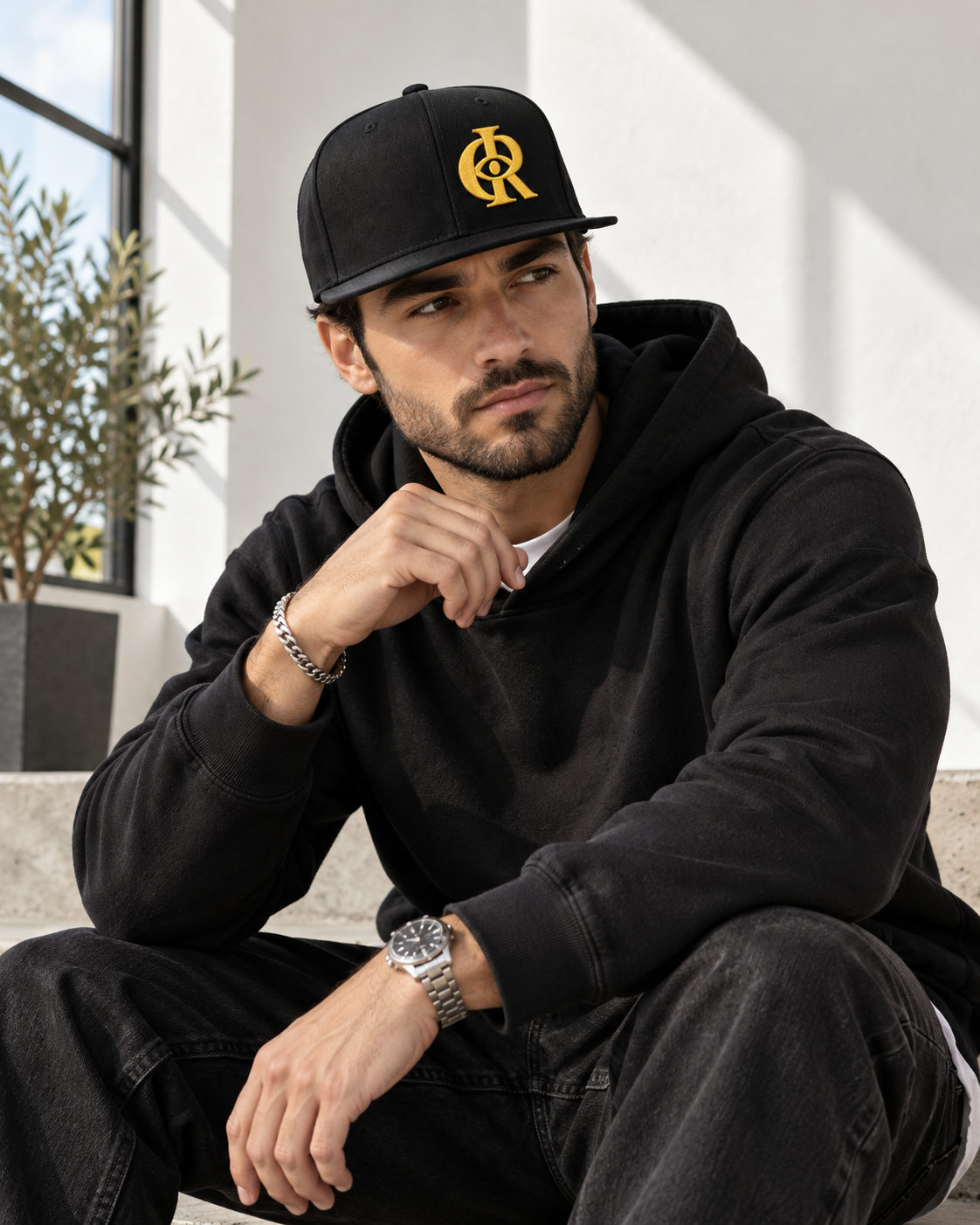 ZAQVE Monogram Structured Snapback