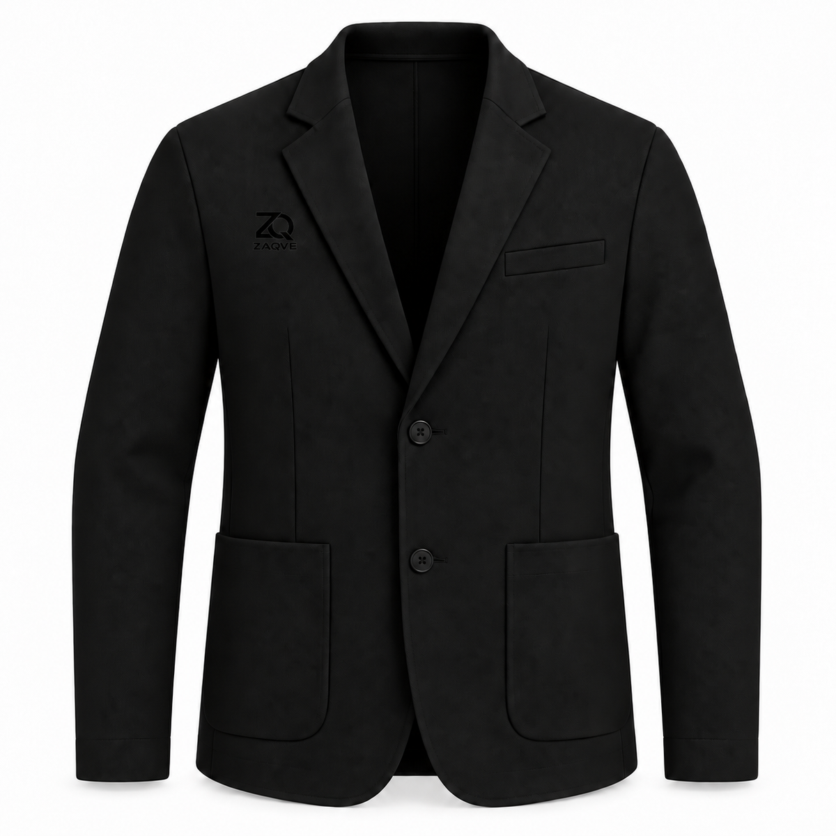 ZAQVE Noir Modern Knit Blazer | Black