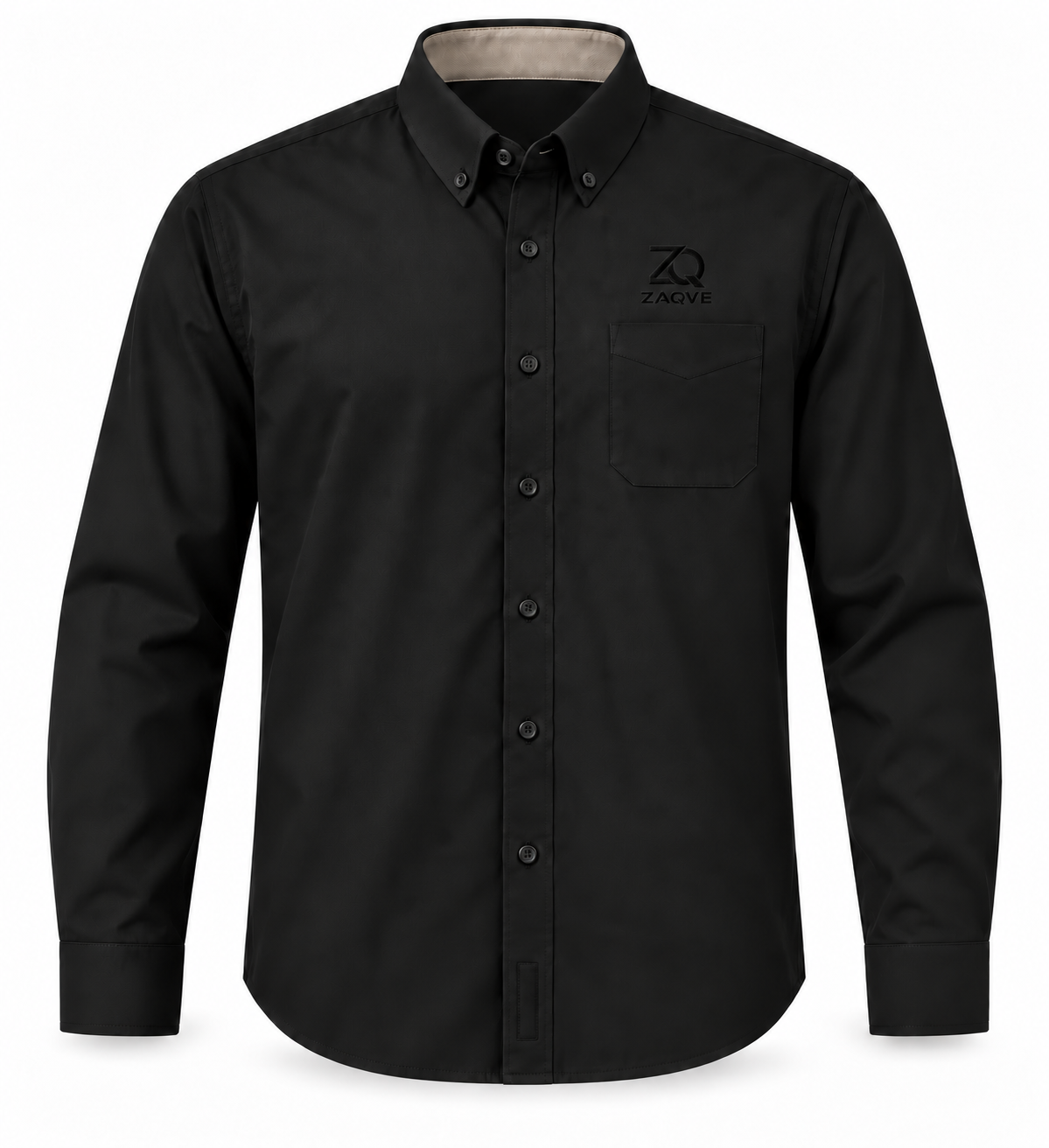 ZAQVE Noir Button-Down Shirt | Black