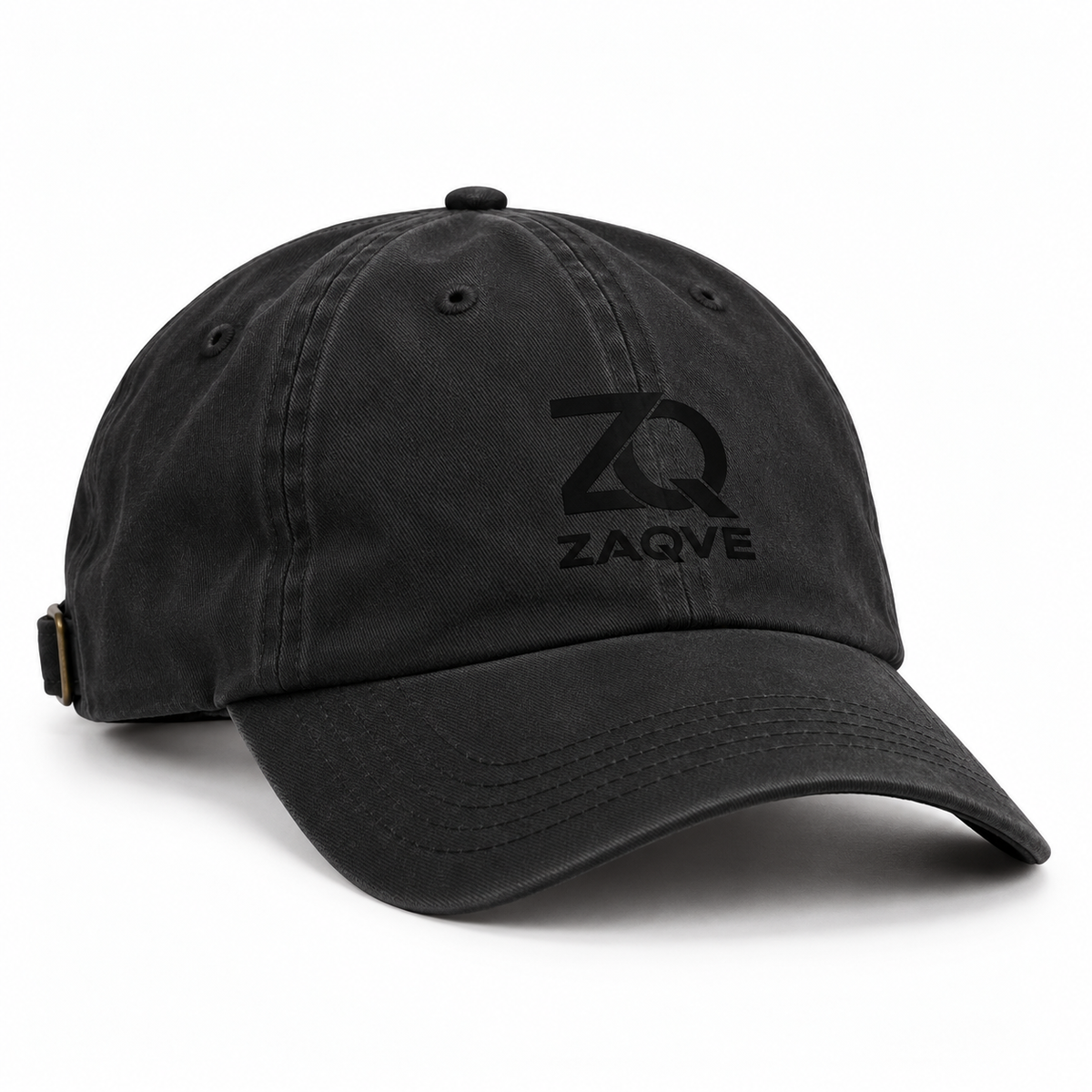 ZAQVE Noir Curved-Brim Cap | Black