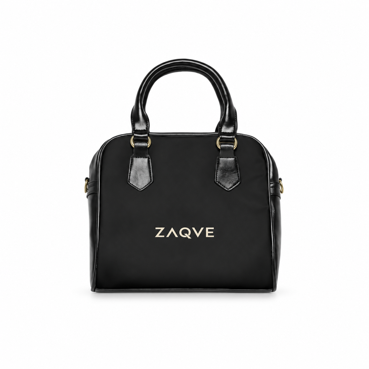 ZAQVE Noir Signature Shoulder Bag — Vegan Leather — product view