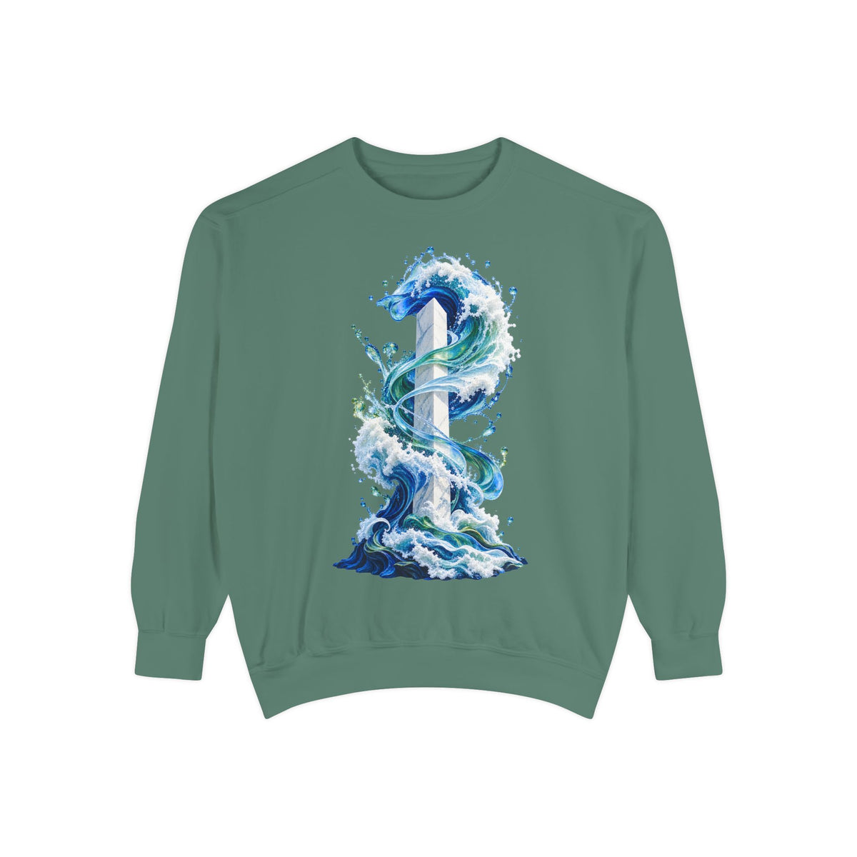 ZAQVE Tideline Monument Garment-Dyed Sweatshirt — product view