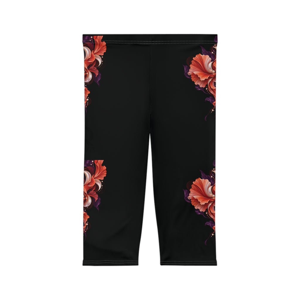 ZAQVE AURELIA Bloom Capri Leggings — supplier flat back view