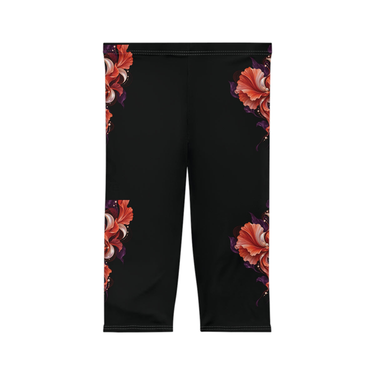 ZAQVE AURELIA Bloom Capri Leggings — supplier flat back view