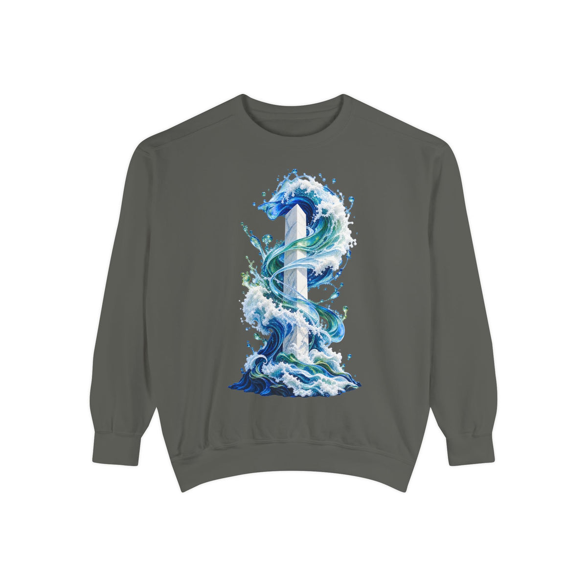 ZAQVE Tideline Monument Garment-Dyed Sweatshirt — product view