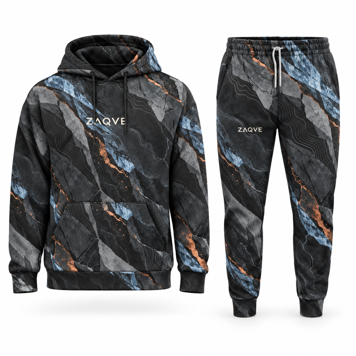 ZAQVE RIFT matching hoodie and joggers styling preview; pieces sold separately
