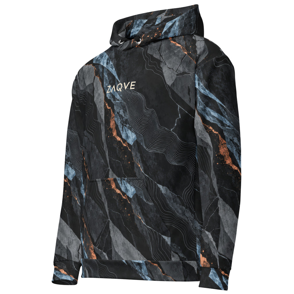 ZAQVE RIFT — Winter Signal All-Over Print Hoodie — product view