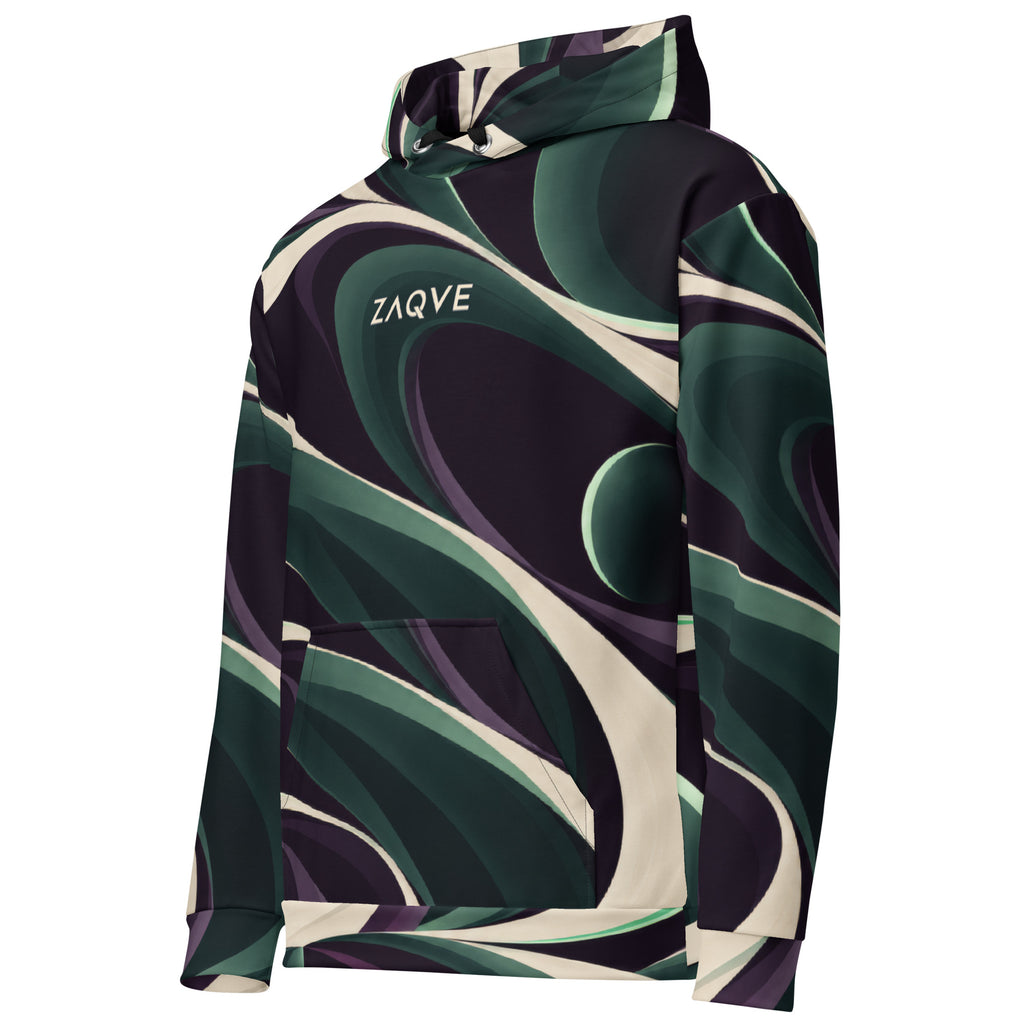 ZAQVE ORBIT — Night Current All-Over Print Hoodie — product view