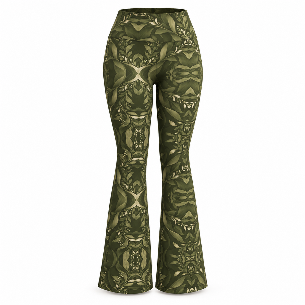 ZAQVE OLIVE MUSE — Botanical Flare Leggings