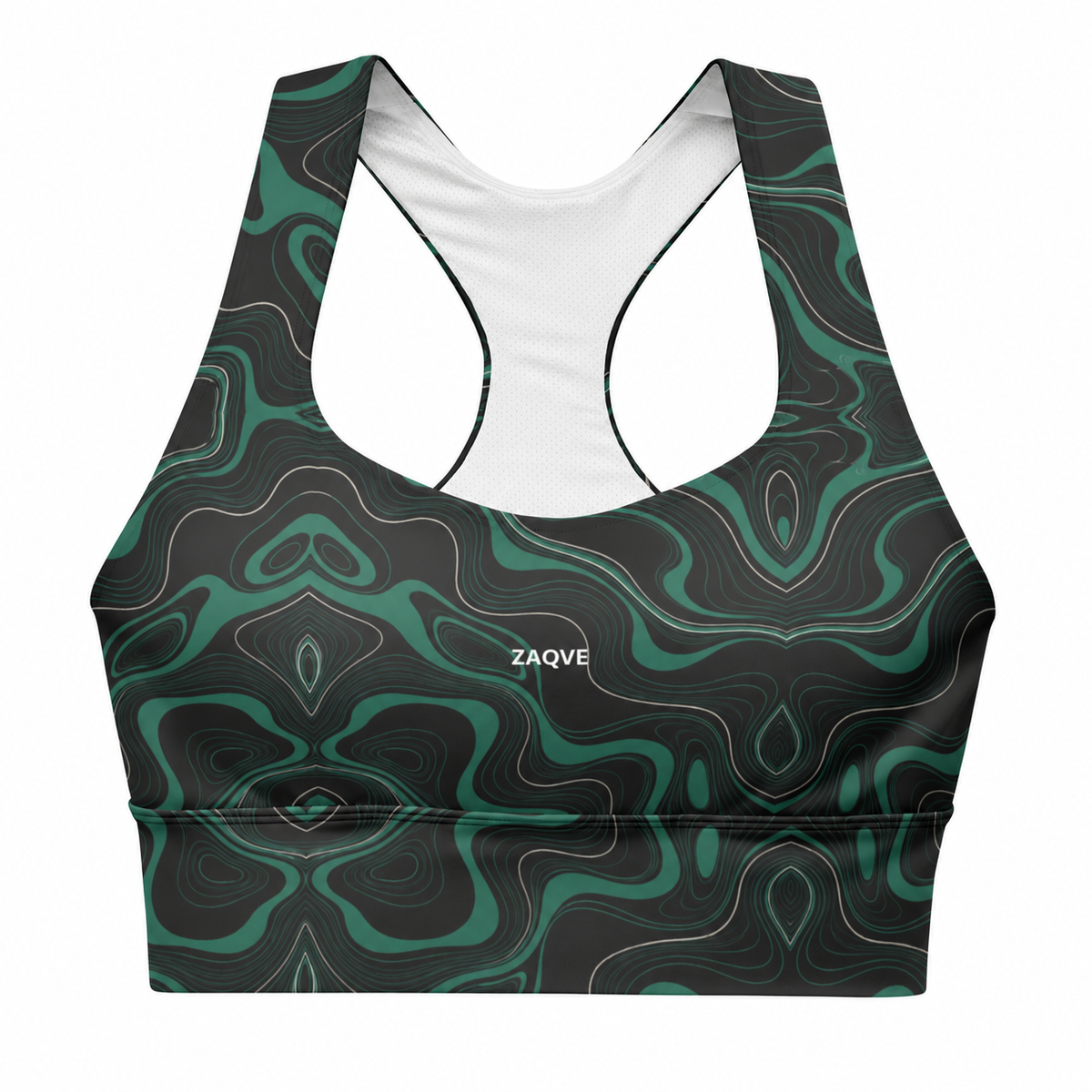 ZAQVE tidal jade bra — ghost mannequin product view