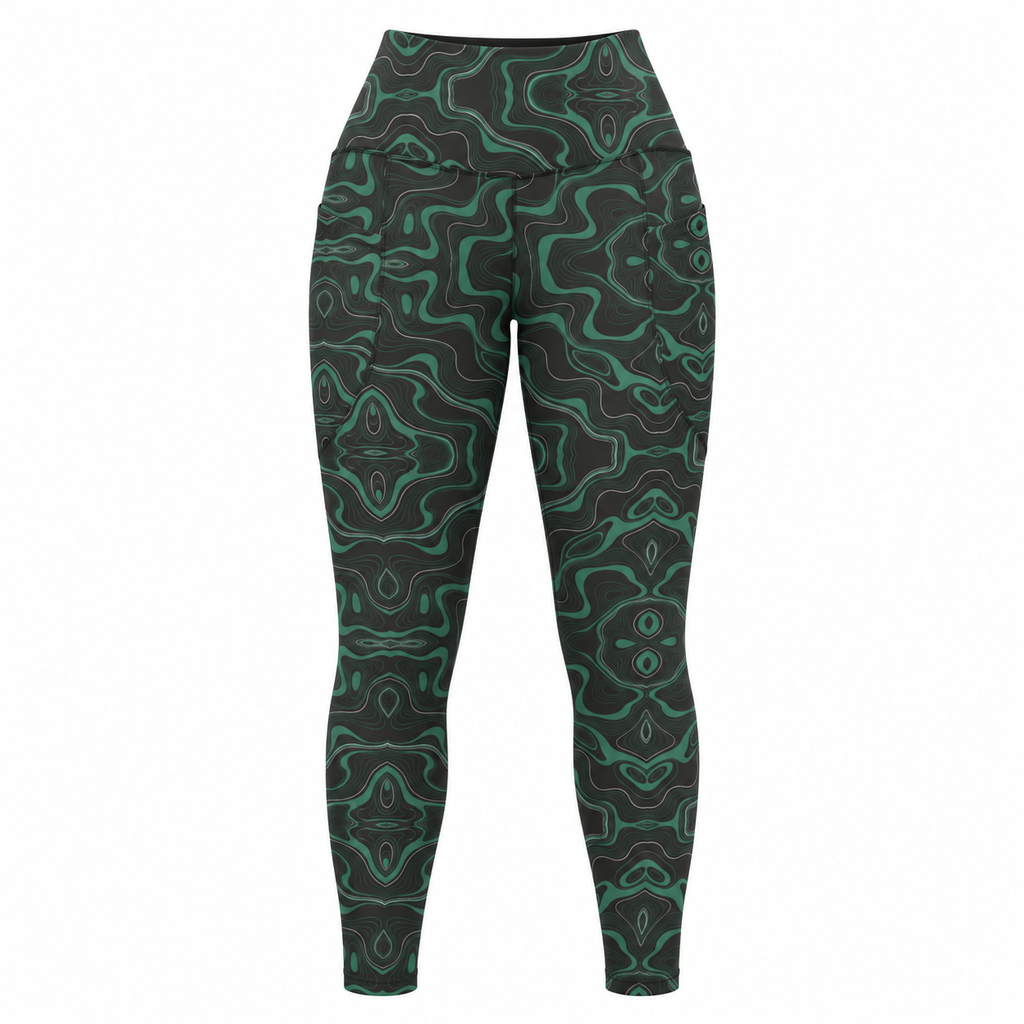 ZAQVE tidal jade leggings — ghost mannequin product view