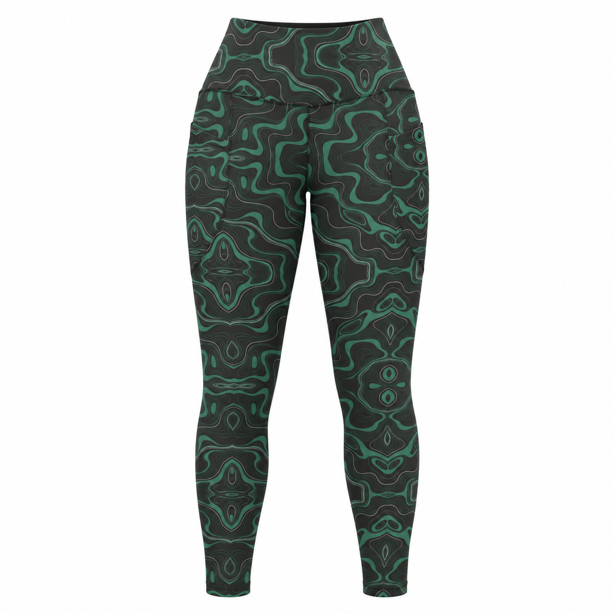 ZAQVE tidal jade leggings — ghost mannequin product view